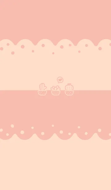 [LINE着せ替え] Wave Bubble Succulents-Orange.RedOrangeJの画像1