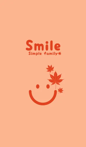 [LINE着せ替え] スマイル＆紅葉 ペールアプリコットの画像1