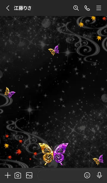 [LINE着せ替え] 蝶々[gold&purple]の画像2