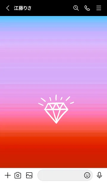 [LINE着せ替え] グラデーション ダイアモンド  173の画像2