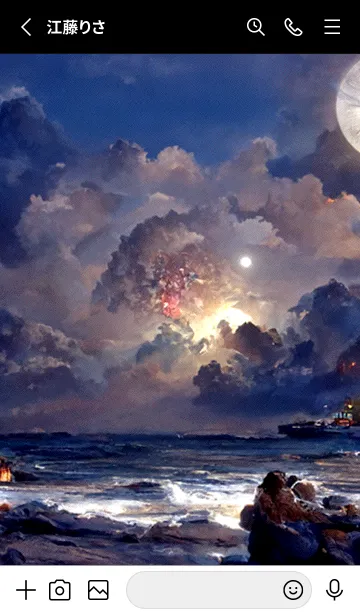[LINE着せ替え] 月の夜 夜の海 #2_3。の画像2
