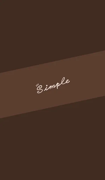 [LINE着せ替え] Simple Lines - Chocolate Jの画像1