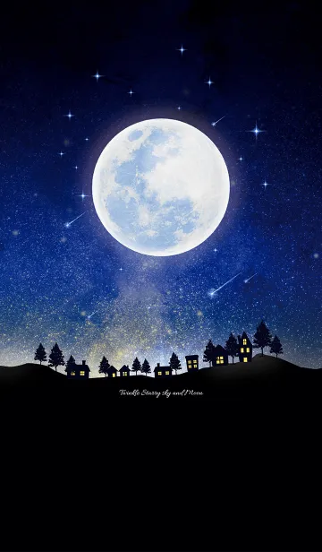 星降る夜に✨満月と流れ星の着せ替えメイン画像