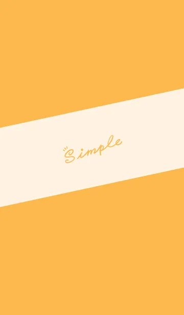 [LINE着せ替え] Simple Lines - Orange Jの画像1