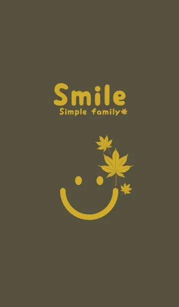 [LINE着せ替え] スマイル＆紅葉 枯葉色の画像1