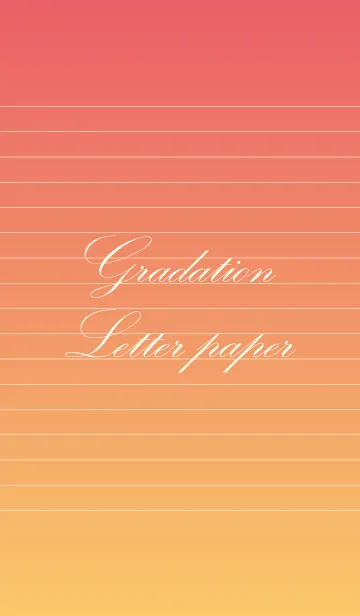 [LINE着せ替え] Gradation Letter paper - Apricot -の画像1