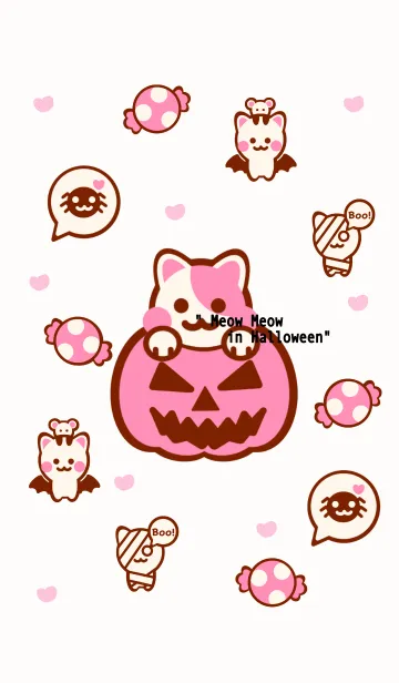 [LINE着せ替え] Cute meow in Halloween 2の画像1