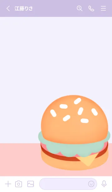 [LINE着せ替え] Cute Cute fast food 4の画像2