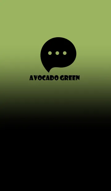 [LINE着せ替え] Black & Avocado Green Theme V3 (JP)の画像1