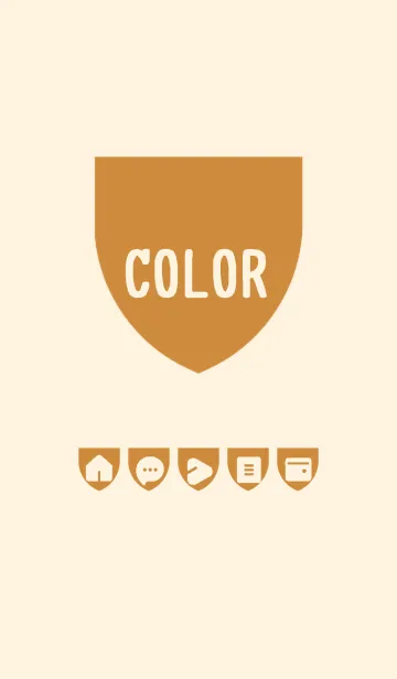 [LINE着せ替え] brown color X04の画像1