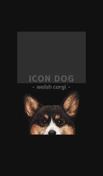 [LINE着せ替え] ICON DOG - コーギー 01 - BLACK/04の画像1