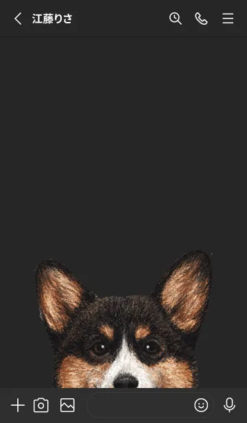 [LINE着せ替え] ICON DOG - コーギー 01 - BLACK/04の画像2