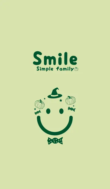 [LINE着せ替え] スマイル＆ハロウィン リードグリーンの画像1