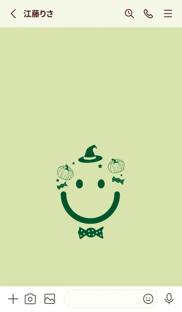 [LINE着せ替え] スマイル＆ハロウィン リードグリーンの画像2