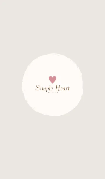 [LINE着せ替え] Simple Heart Dusky Beige - MEKYM 8の画像1