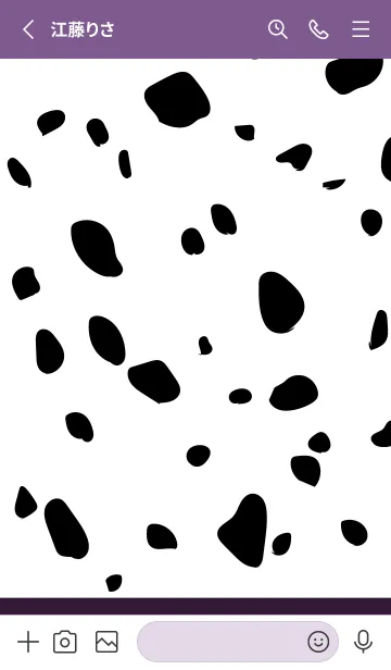 [LINE着せ替え] Dalmatian -Eggplant-の画像2