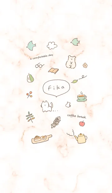 [LINE着せ替え] シンプル手描きアイコン♥オレンジ13_1の画像1