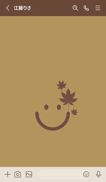 [LINE着せ替え] スマイル＆紅葉 オイルイエローの画像2