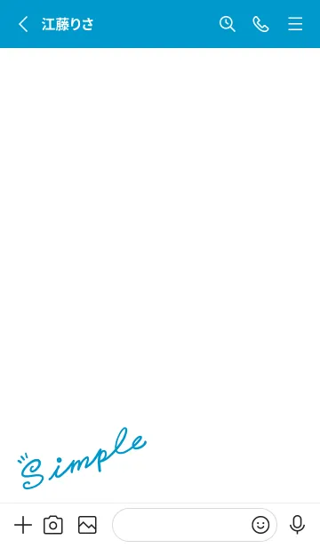 [LINE着せ替え] Simple Lines-Blue. White Jの画像2