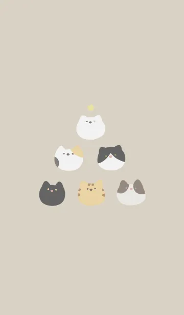 [LINE着せ替え] 丸い猫の画像1