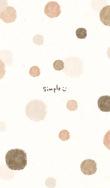 [LINE着せ替え] 水彩 丸 茶色20の画像1