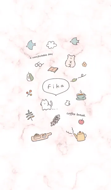 [LINE着せ替え] シンプル手描きアイコン♥レッド15_1の画像1