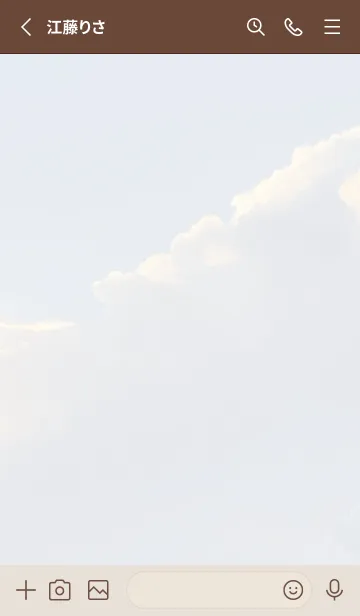 [LINE着せ替え] ベージュとカーキ : simple skyの画像2