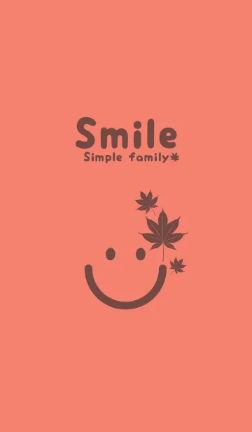 [LINE着せ替え] スマイル＆紅葉 洗朱の画像1