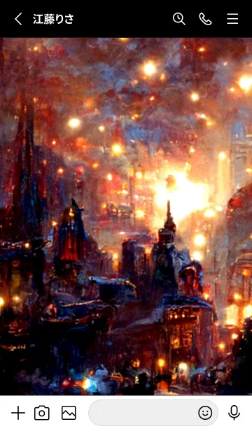 [LINE着せ替え] クリスマスの街並み #1_9。の画像2