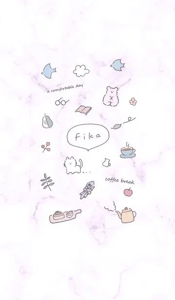 [LINE着せ替え] シンプル手描きアイコン♥パープル14_1の画像1