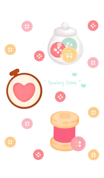 [LINE着せ替え] Sweet sewing time 4の画像1