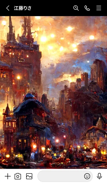 [LINE着せ替え] クリスマスの街並み #1_3。の画像2