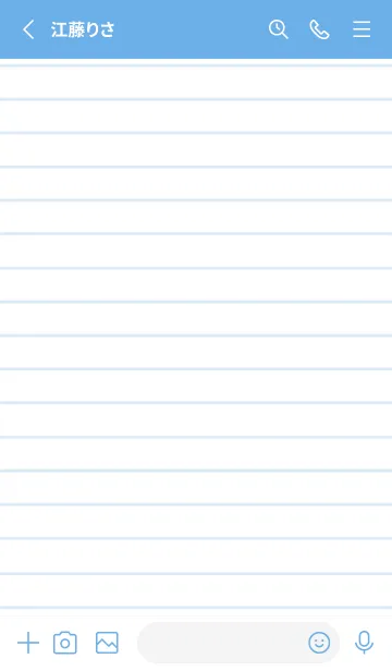 [LINE着せ替え] カラーラインのノート/ブルー/イエローの画像2