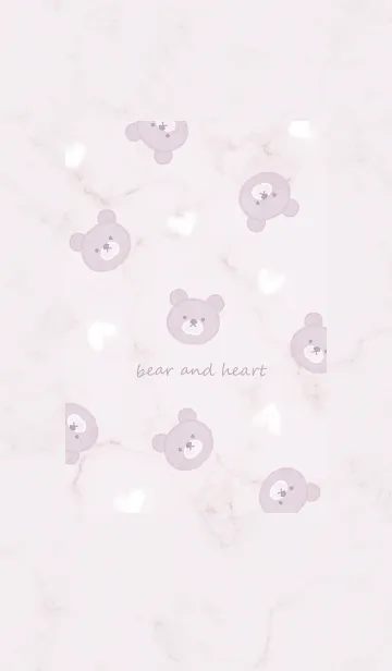[LINE着せ替え] クマとハート♥パープル04_1の画像1