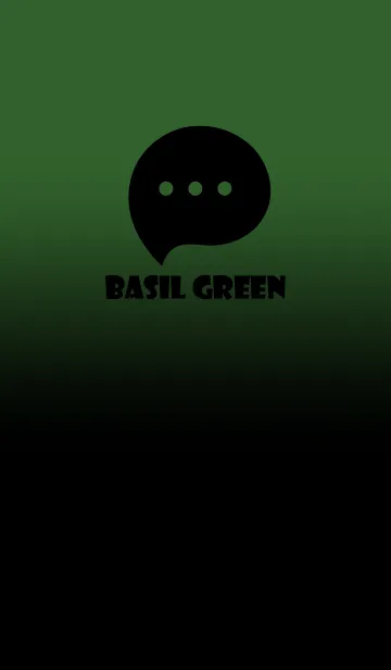 [LINE着せ替え] Black & Basil Green Theme V3 (JP)の画像1