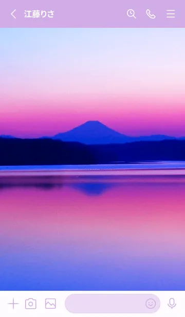 [LINE着せ替え] 美しい湖と富士山の画像2