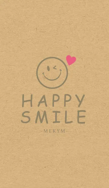 [LINE着せ替え] HAPPY SMILE KRAFT LOVE-MEKYM 5の画像1
