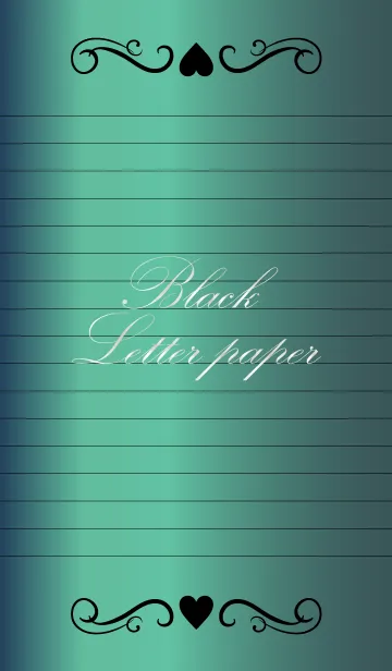 [LINE着せ替え] Black Letter paper *GLOSSYGREEN 2*の画像1