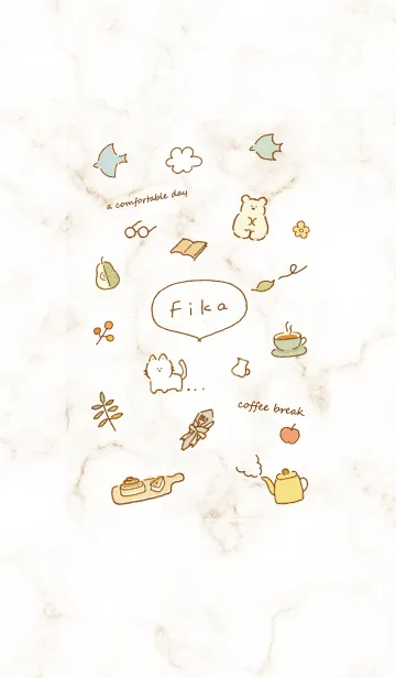 [LINE着せ替え] シンプル手描きアイコン♥ベージュ05_1の画像1