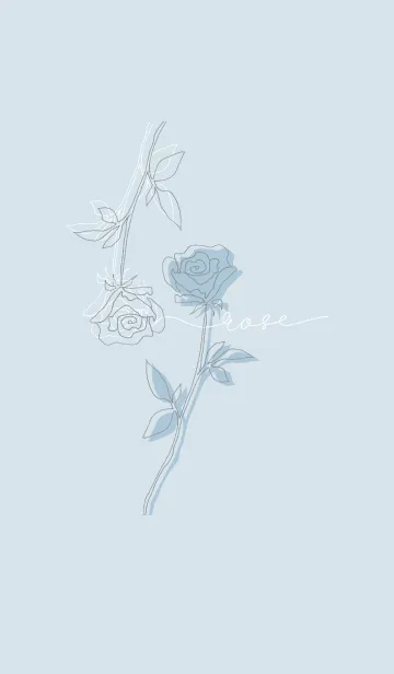 SIMPLE FLOWER -アイスブルー 薔薇-の着せ替えメイン画像