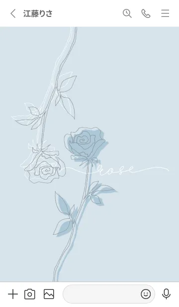 [LINE着せ替え] SIMPLE FLOWER -アイスブルー 薔薇-の画像2
