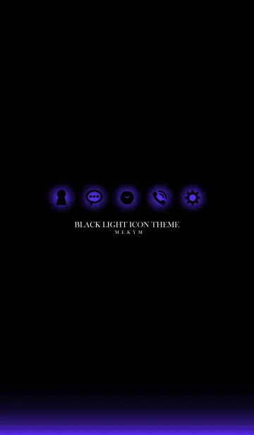 [LINE着せ替え] BLACK LIGHT ICON THEME-MEKYM 26の画像1