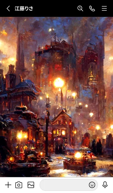 [LINE着せ替え] クリスマスの街並み #1_20。の画像2