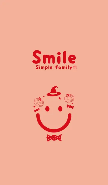 [LINE着せ替え] スマイル＆ハロウィン 一斤染の画像1