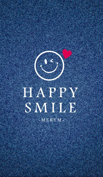 [LINE着せ替え] HAPPY SMILE DENIM HEART-MEKYM 5の画像1
