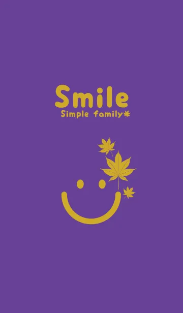 [LINE着せ替え] スマイル＆紅葉 菖蒲色の画像1