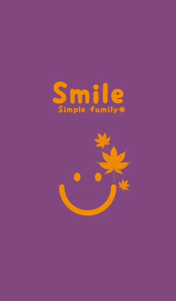 [LINE着せ替え] スマイル＆紅葉 茄子紺の画像1