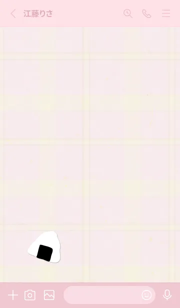 [LINE着せ替え] チェック柄 おにぎり20の画像2
