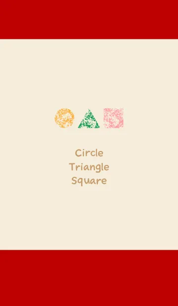 [LINE着せ替え] 円形と三角と四角のアレンジ 赤の画像1
