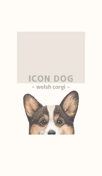 [LINE着せ替え] ICON DOG - コーギー 01 - BEIGE/04の画像1